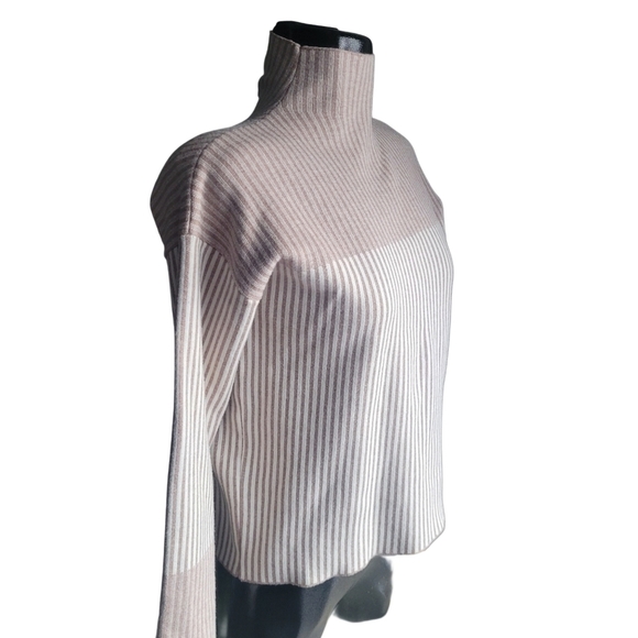 Rachel Zoe Tan and Ceam Mock Neck Sweater S - Picture 3 of 7